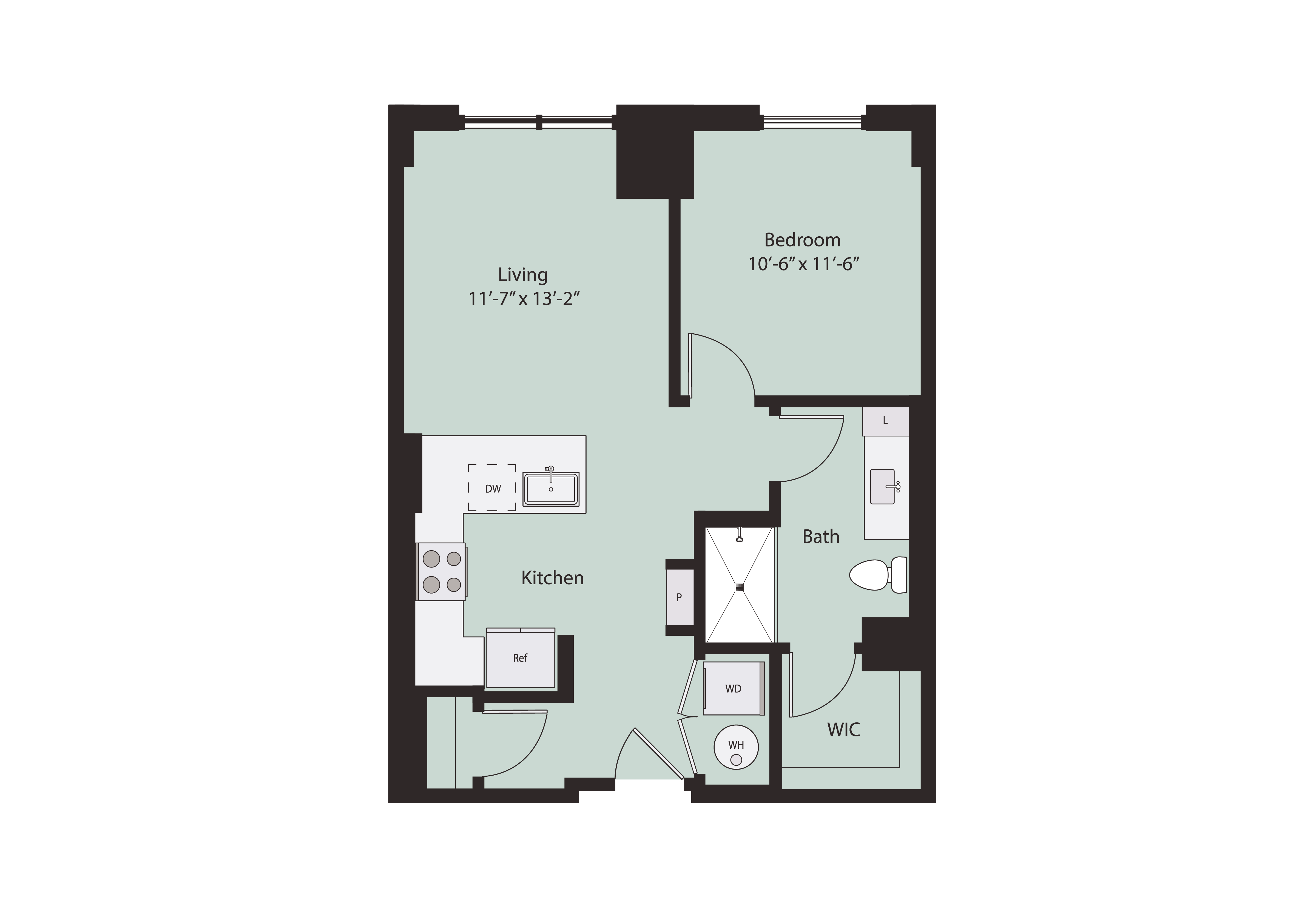 Floor plan layout diagram for A1